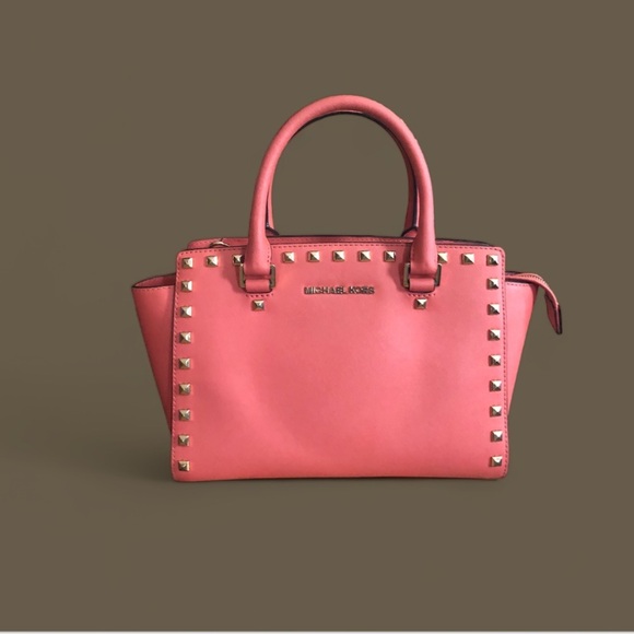 Michael Kors Studded Selma Satchel - Picture 3 of 6